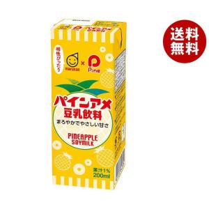 マルサンアイ 豆乳飲料 パインアメ 200ml紙パック×24本入×(2ケース)｜ 送料無料