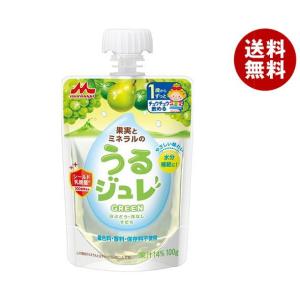 森永乳業 うるジュレ GREEN 100gパウチ×36本入×(2ケース)｜ 送料無料 果実 ゼリー飲料 ベビー 赤ちゃん 水分補給 乳酸菌