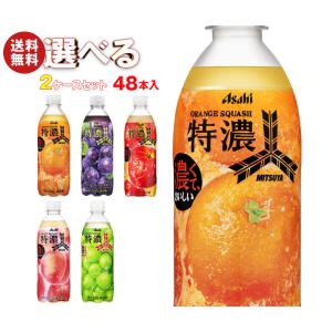 三ツ矢 アサヒ飲料 特濃オレンジスカッシュ 500mlペットボトル×24本入