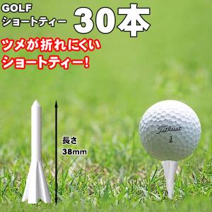 ゴルフ ティー golf ショートティー 38mm ショートティ アイアン ゴルフティー 30本セット ゴルフコンペ景品 参加賞｜missa-more