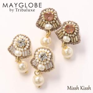 ピアス イヤリング 金属アレルギー MAYGLOBE Tribaluxe メイグローブ トライバラクス エシカル アクセサリー ウェディング チタンポスト ビーズ刺繍 プレゼント