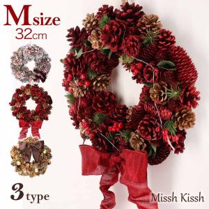 リース クリスマス Mサイズ クリスマスリース Christmas Xmas Wreath 赤 紫 LED 光る 優良配送 爆買
