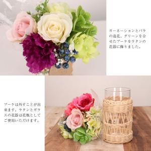 母の日 フラワーラタン花器付アレンジバンドル ...の詳細画像3