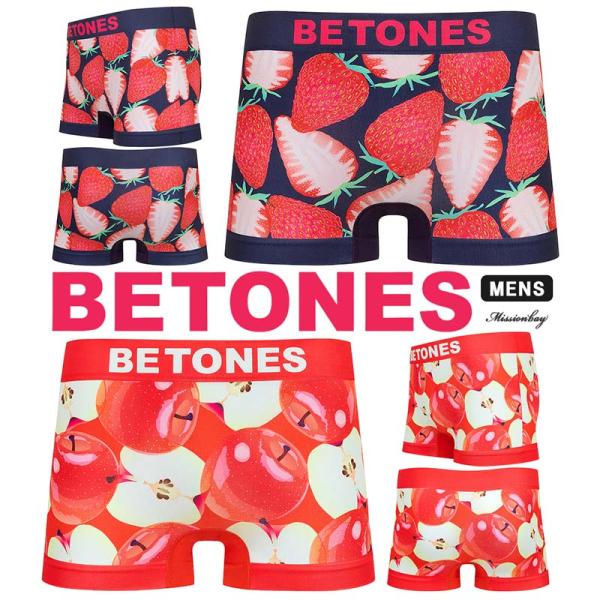 BETONES ビトーンズ リンゴ イチゴ フルーツ メンズ インナー 下着 ナイトウェア ボクサー...