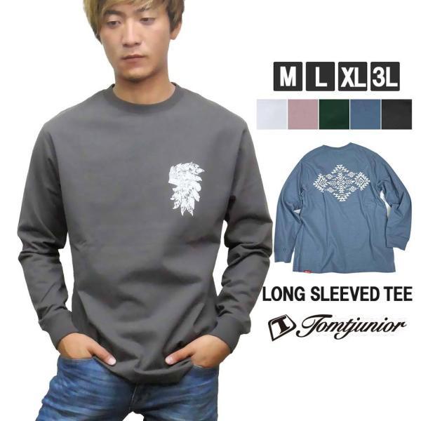 ロンt 長袖tシャツ メンズ ロングスリーブt サーフブランド バックプリント ネイティブ柄 オルテ...