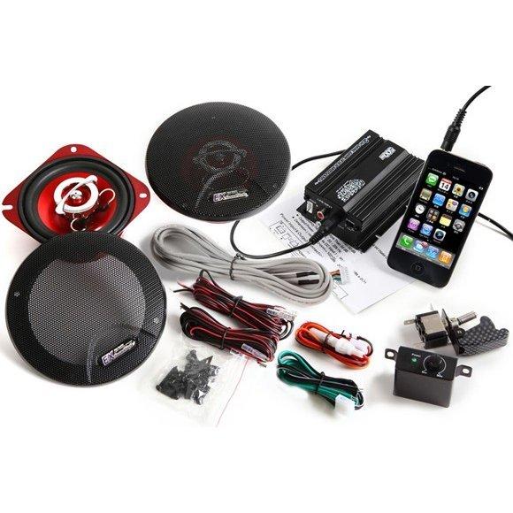 オーディオ スピーカー バイク 300W 防水 スマホ アンプ