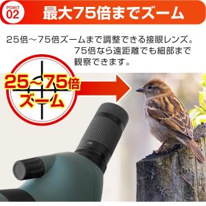 望遠鏡 フィールド スコープ 100mm 75...の詳細画像5