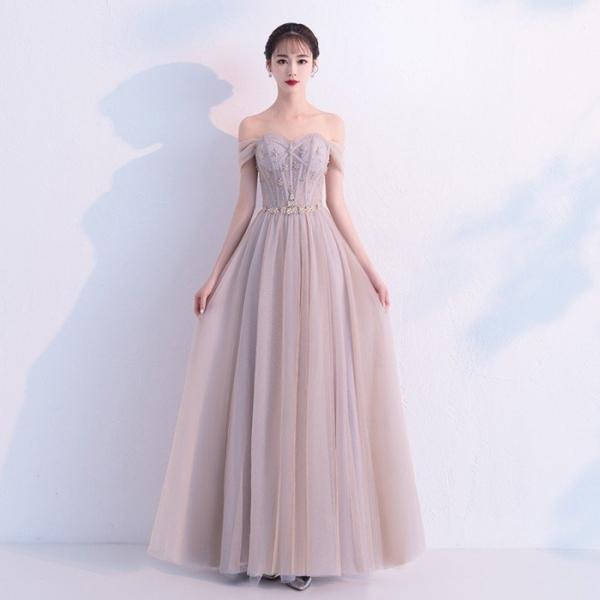 ロングドレス ウェディングドレス カラードレス パーティードレス 発表会 大きいサイズ 結婚式 ワン...