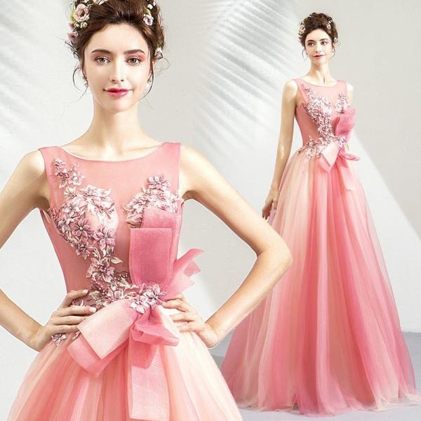 ロングドレス カラードレス パーティードレス 発表会 大きいサイズ 結婚式 ワンピース 二次会 ドレ...