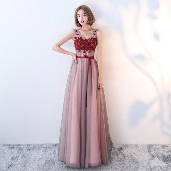 ロングドレス ウェディングドレス カラードレス パーティードレス 発表会 大きいサイズ 結婚式 ワン...