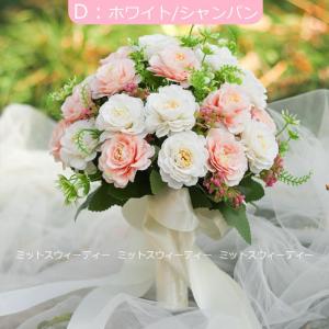 8色 ウエディングブーケ ピンク ブルー シャ...の詳細画像4
