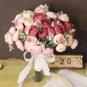 ブーケ ウェディング プリザーブドフラワー ラウンド型 ホワイト 新婦