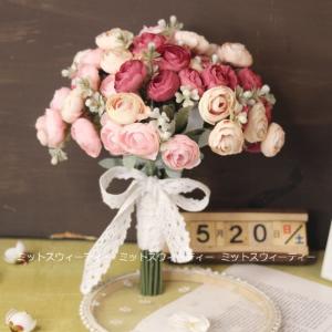 ウエディングブーケ 二次会 結婚式 造花 ウェ...の詳細画像1