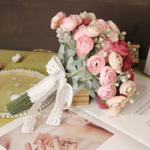 ウエディングブーケ 二次会 結婚式 造花 ウェ...の詳細画像2