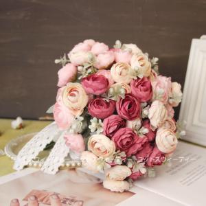 ウエディングブーケ 二次会 結婚式 造花 ウェ...の詳細画像3