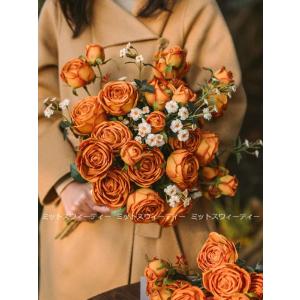 ブライダルブーケ オレンジ系 秋色 ウエディングブーケ ウェディング