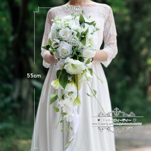 ウエディングブーケ キャスケードブーケ 結婚式...の詳細画像1