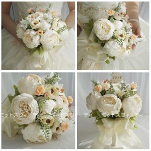 ブーケ 造花 ウェディングブーケ ブライダルブーケ チューリップ