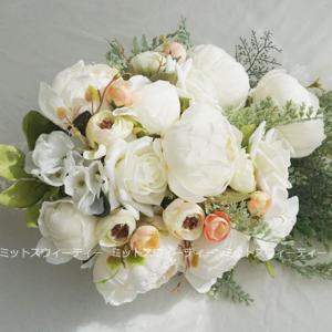 ウエディングブーケ 二次会 オフホワイト 結婚...の詳細画像1