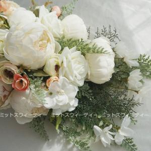 ウエディングブーケ 二次会 オフホワイト 結婚...の詳細画像2