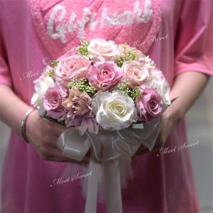 ブーケ 造花 ウェディングブーケ ブライダル ...の詳細画像4