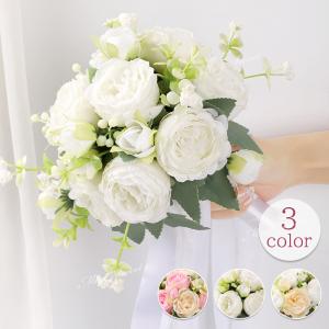 ブーケ ブートニア 花冠の3点セット ブライダル アートフラワー