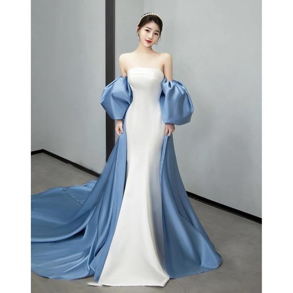 カラードレス カクテルドレス ロングドレス パーティードレス 発表会 ステージドレス イブニングドレ...