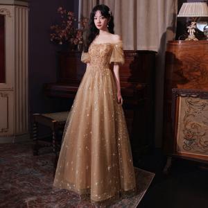 バイカラーがオシャレなスパンコールロングイブニングドレス バイカラーがオシャレなスパンコールロングイブニングドレス