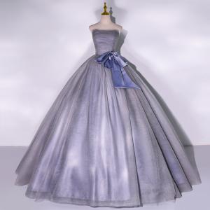 カラードレス ブルー ブラック シャンパン グレー ロングドレス 結婚式