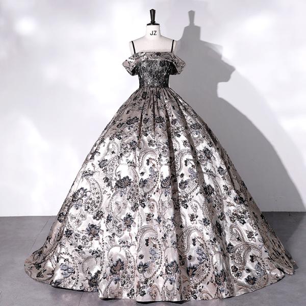 カラードレス ロングドレス 演奏会 イブニングドレス プリンセスライン ステージ 舞台衣装 発表会 ...