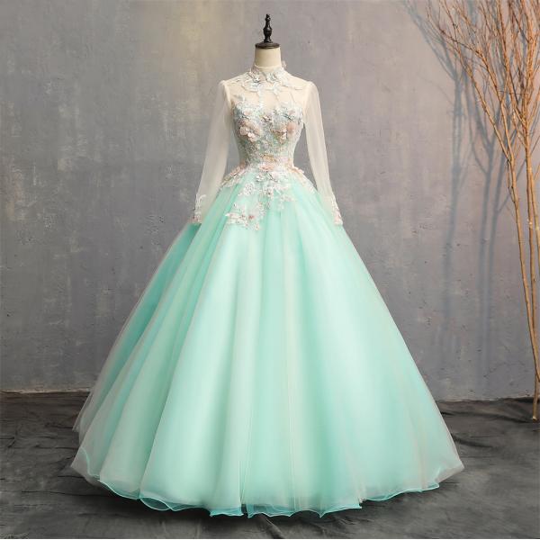 カラードレス ロングドレス 演奏会 演出 プリンセス ステージ 舞台衣装 発表会 コンサート コンク...