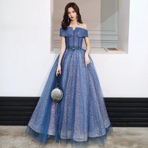 カラードレス 青 安い イブニングドレス 花嫁 ロング パーティードレス