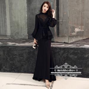 カラードレス マーメイドドレス ブラック 黒 ウェディングドレス