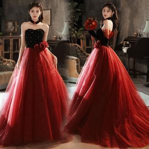 カラードレス 披露宴 二次会 発表会 ステージ衣装 レッド 演奏会