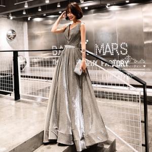 カラードレス ファスナー パーティードレス フォーマル ロングドレス