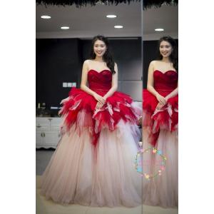 カラードレス 演奏会用ドレス ロングドレス 結...の詳細画像3