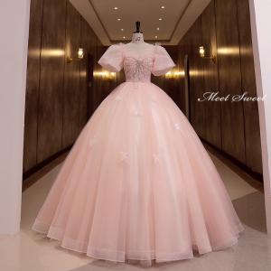 カラードレス ロングドレス ティアード 演奏会 イブニングドレス