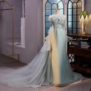 カラードレス ロングドレス マーメイドドレス ゴールド イエロー 黄色