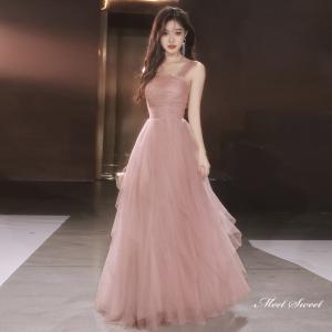 カラードレス 演奏会用ドレス 発表会 ピアノ ロングドレス Aライン