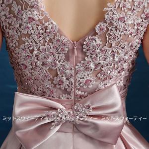Aラインドレス カラードレス ロングドレス カ...の詳細画像2