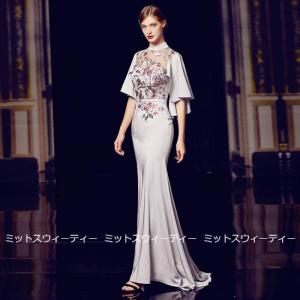 カラードレス 演奏会 ロングドレス コンサート...の詳細画像2