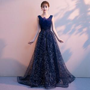 カラードレス 紺 ロングドレス パーティードレス 演奏会 フォーマル