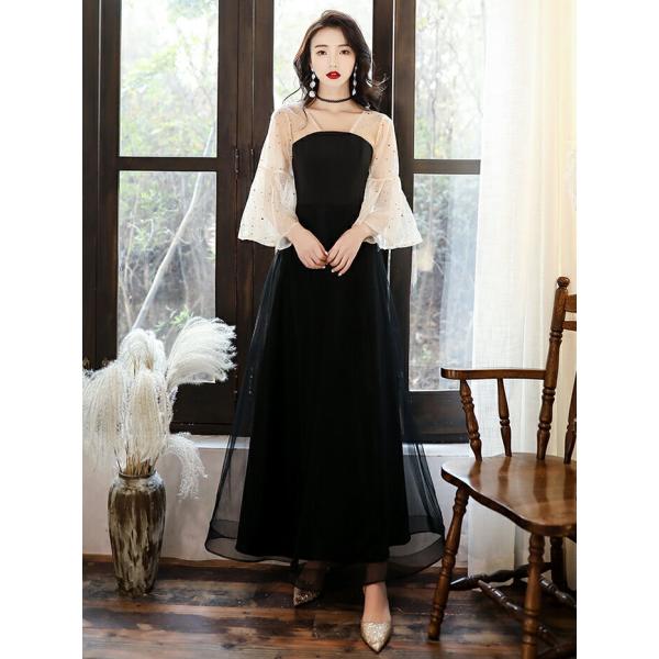 カラードレス パーティードレス 演奏会 発表会 イブニングドレス フォーマルドレス カクテルドレス ...