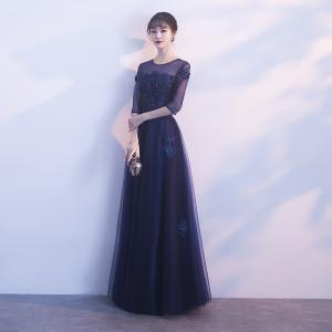 カラードレス 青 ロングドレス 演奏会 安い ...の詳細画像2