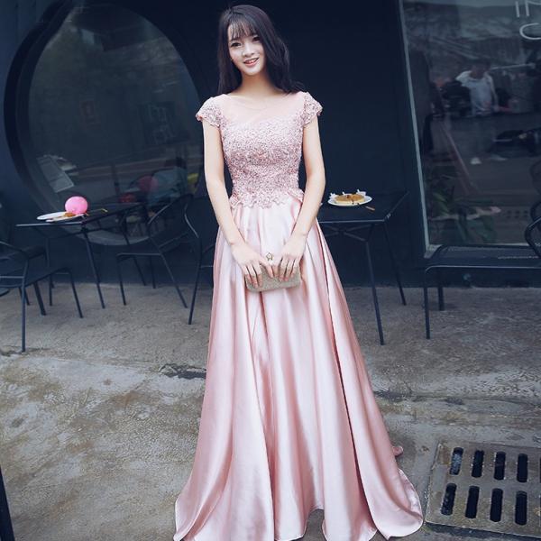 カラードレス ピンク 演奏会 ロングドレス パーティードレス 結婚式 花嫁 フォーマルドレス 二次会...