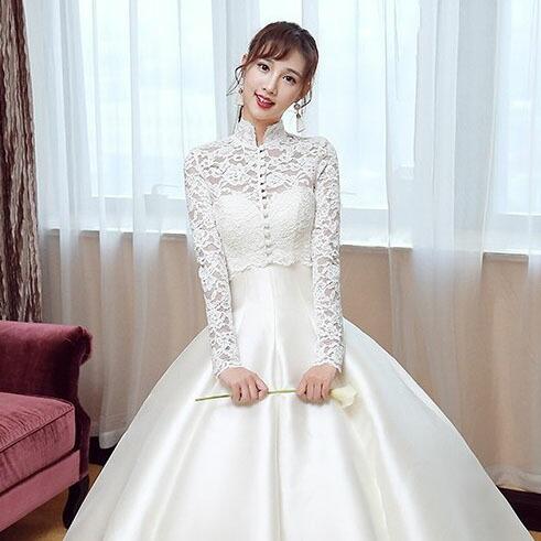 ウェディングボレロ 花嫁 ボレロ レース 結婚式 袖ありボレロ 二次会 長袖 前撮り 後撮り フォト...