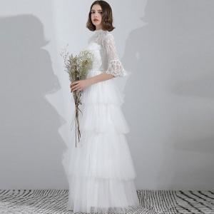 カラードレス Aラインドレス ウェティグドレス ロングドレス 結婚式 