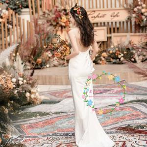 パーティードレス 結婚式 袖なし ロング丈 透かし感 ブライダル 二次会