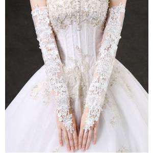 ウエディンググローブ ロング 花嫁 白 安い ロング手袋 結婚式 刺繍