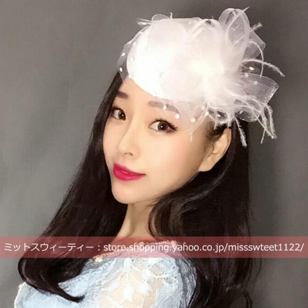トークハット トーク帽 白 黒 赤 パーティー ウェディングヘッドドレス ウエディングハット カクテ...